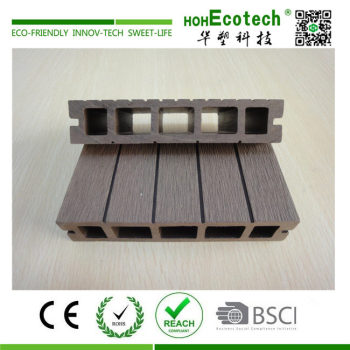 Outdoor barefoot wood plastic composite decking material