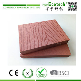 Embossed wood grain wpc composite deck flooring
