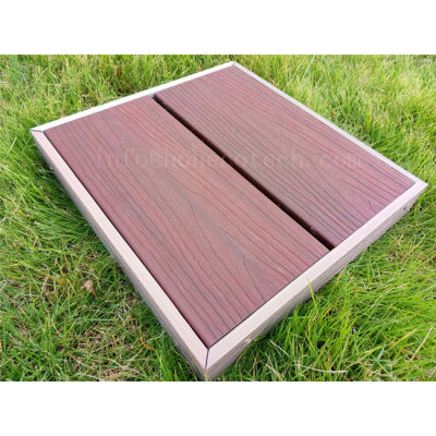 Co-extrusion wood plastic composite decking samples