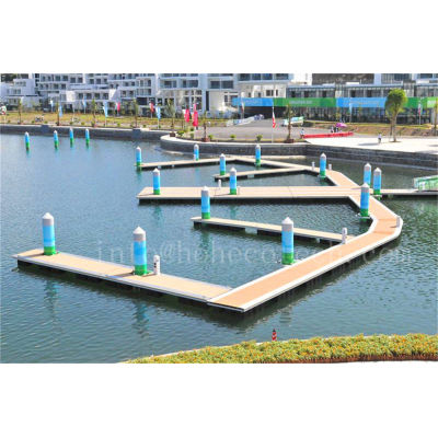 Wood plastic composite floating dock decking