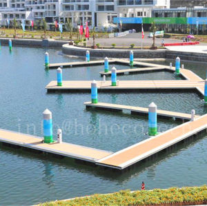 Wood plastic composite floating dock decking