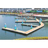 Wood plastic composite floating dock decking