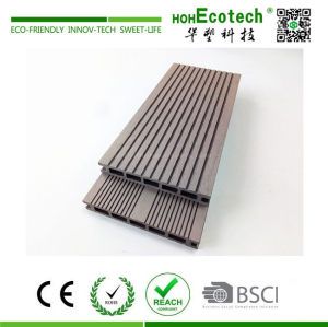 Low maintenance easy install wood plastic composite deck flooring