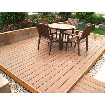 Outdoor co-extrusion wood plastic composite deck flooring