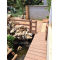 Outdoor co-extrusion wood plastic composite deck flooring