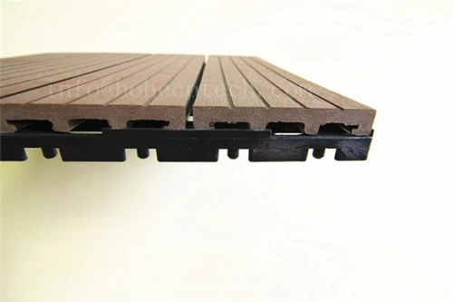 No painting easy install wood plastic composite decking tile