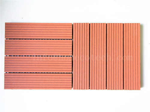 No painting easy install wood plastic composite decking tile