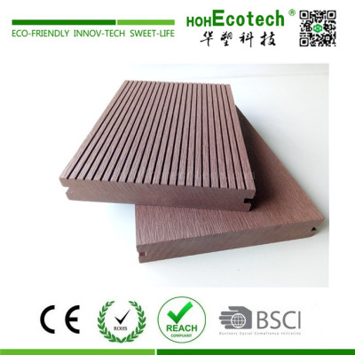 Anti-cracking durable outdoor wood plastic composite solid decking floor