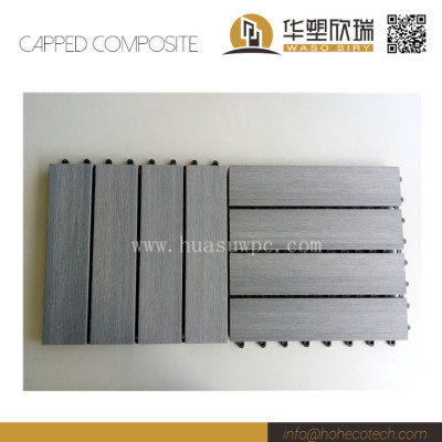 External waterproof co-extrusion wood plastic composite floor tile