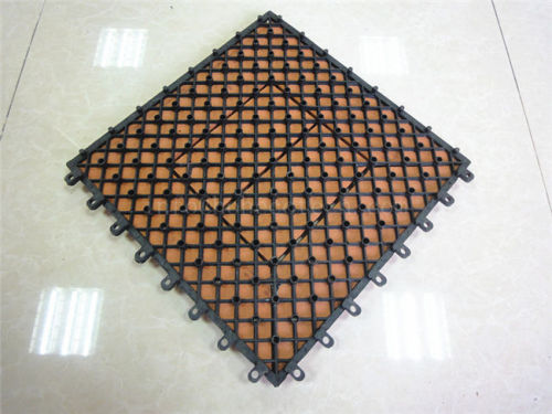 Anti Slip Sanding Surface Wood Plastic Composite Interlocking Deck Tiles