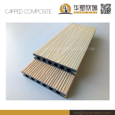 New outdoor co-extrusion wood plastic composite hollow decking