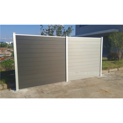 Outdoor wood pladtic composite fence