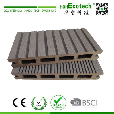 Wood plastic composite hollow deck flooring for platform