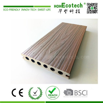 Wood plastic composite decking with a protection layer surface