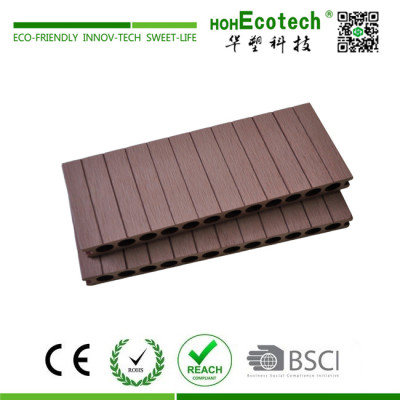 Cheap price plastic wood composite hollow decking