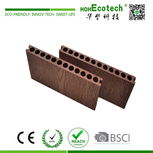 Cheap price plastic wood composite hollow decking