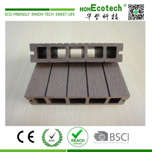 30 mm thickness wood plastic composite hollow decking