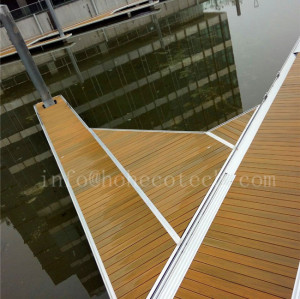 Capped wpc solid dock deck