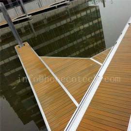 Capped wpc solid dock deck