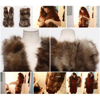 Women's Raccoon Fur Vests Raccoon Fur Coats Raccoon Fur Jackets Z11