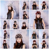 19Y Women's Fur Hat Rex Rabbit Fur Hat Rex Rabbit Fur Cap Fur Headgear Fur Chapeau 6 Colors
