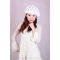 22Y Women Rabbit Fur Berets Fur Hat Rabbit Fur Hat Fur Cap Rabbit Fur Headgear Fur Chapeau White