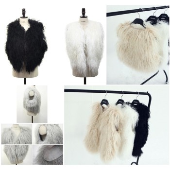 Women's Sheepskin Vests Sheep Fur Vests Sheep Fur Caots Jackets Sheepskin Coats Jackets 3 Colors Z23