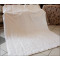 Plucked SAGA Mink Fur Blanket - anthracite and White B03