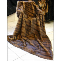 Canadian sable fur blanket - Natural Brown B09