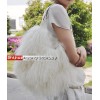 Fashion Fur Bags Sheepskin Bags Sheepiskin  shoulder bags messenger bag sling J03 White