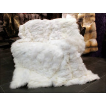 Cuddly SAGA Fox-Sides Fur Blanket - white B030