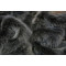 Blue-fox-sides fur blanket - graphite B033