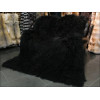 Tibet lamb fur blanket - black B038