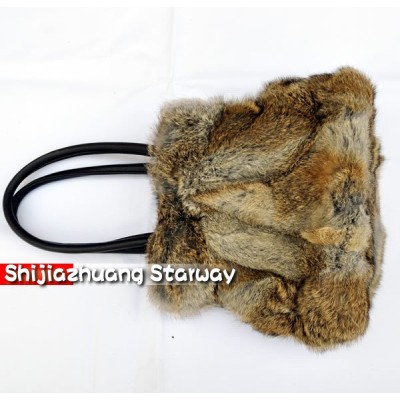 Fur Bags Rabbit Fur Bags Rabbit Fur Wild Rabbit messenger bag sling tote bags J06