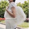 Fur Bags Sheepskin Bags Australian Sheepskin  Messenger Bags Sling Black Shoulder Bags J08 White