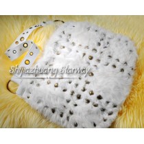 Fur Bags Fur Bag sheepskin Bag sheepskin  Shoulder/Tote Dual Function Bags White D04