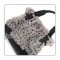 fur bags Rabbit Fur Leopard spots messenger bag sling Light gray J12