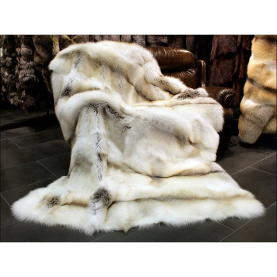 SAGA Fawn light fur blanket B017