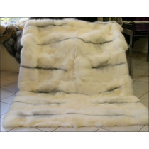 SAGA Arctic marble fox fur blanket B021