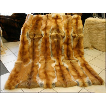 Canadian red fox fur blanket - basic style B027