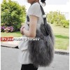Fashion Fur Bags Sheepskin Bags Sheepiskin  shoulder bags messenger bag sling J03 Gray