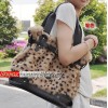 Fashion fur bags Rabbit Pack Leopard spots Kelly bag messenger bag sling J01 Camel