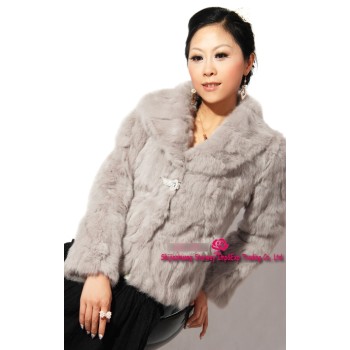 Women's Fur Coats Rabbit Fur Coats Rabbit Fur Jackets With Shawl Collar Crystal Button 7 Colors R39