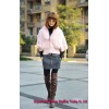Women's Fur Coats Rabbit Fur Coats Rabbit Fur Jackets Bats Shirt Fur Vest Camel Pink Optional multi-color R46