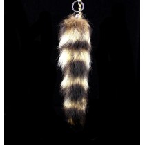 Raccoon Tail Fur Bag Hanging Raccoon Fur Keychain Raccoon Fur Key Ring Raccoon Fur Bag Hanger K06-2