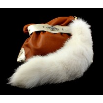 White Fox Tail Fur Bag Hanging White Fox Fur Keychain White Fox Fur Key Ring White Fox Tail Fur K08