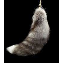 Blue Frost Fox Tail Fur Bag Hanging Blue Frost Fox Fur Keychain Key Ring Fox Tail Fur K13