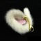 Cross Mink Fur Keychain Cross Mink Fur Key Ring Cross Mink Tail Fur Bag Hanging K17
