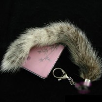 Cross Mink Fur Keychain Cross Mink Fur Key Ring Cross Mink Tail Fur Bag Hanging K21