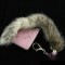 Cross Mink Fur Keychain Cross Mink Fur Key Ring Cross Mink Tail Fur Bag Hanging K21